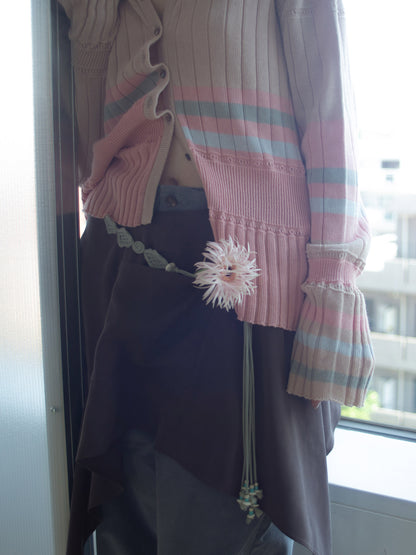 Cotton Striped Knit  Sweater