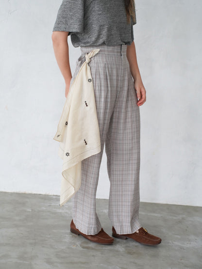 Line of Calm Trousers (Check)