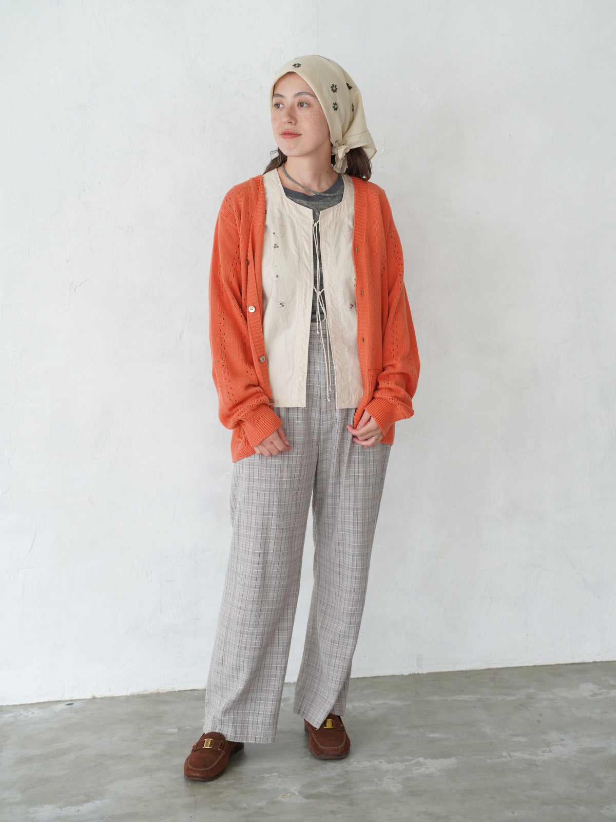 Line of Calm Trousers (Check)