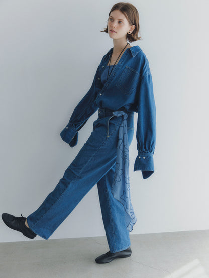 Center Crease Denim Trousers