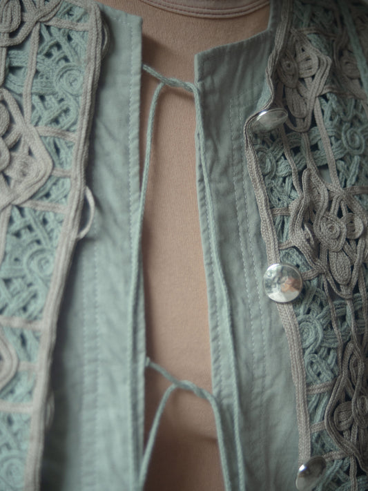 Leaves Embroidered  Vest