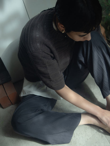 Geometric Eyelet Knit