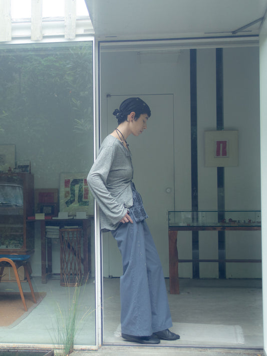 Leaves Embroidered  Pants
