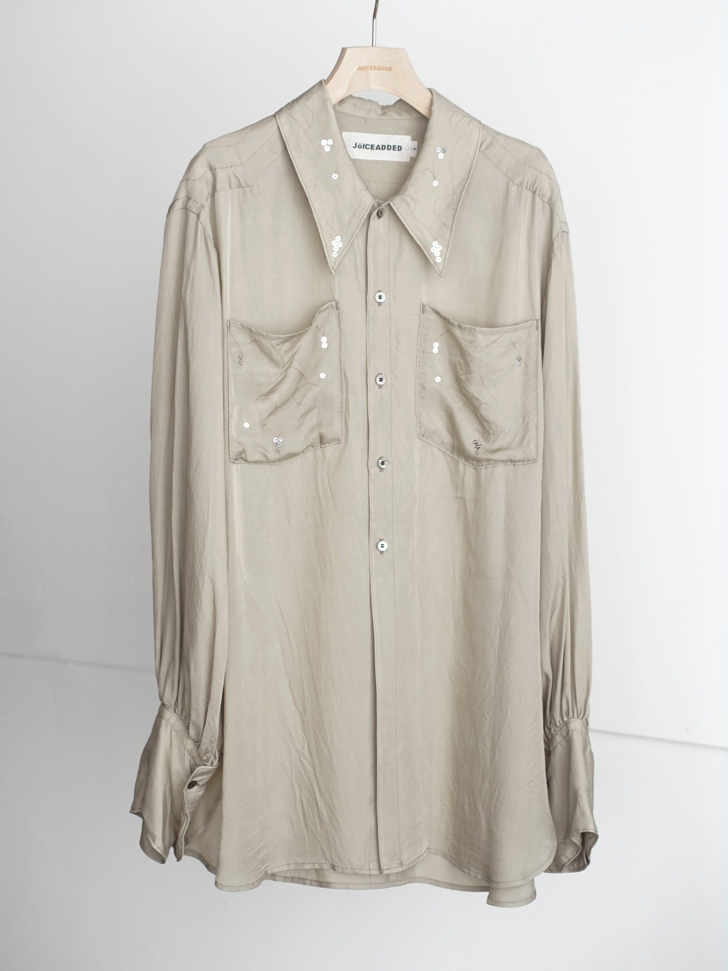 Leaves Embroidered Shirt