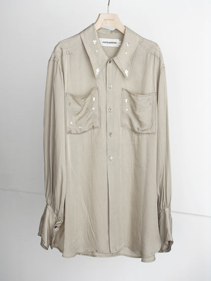 Leaves Embroidered Shirt