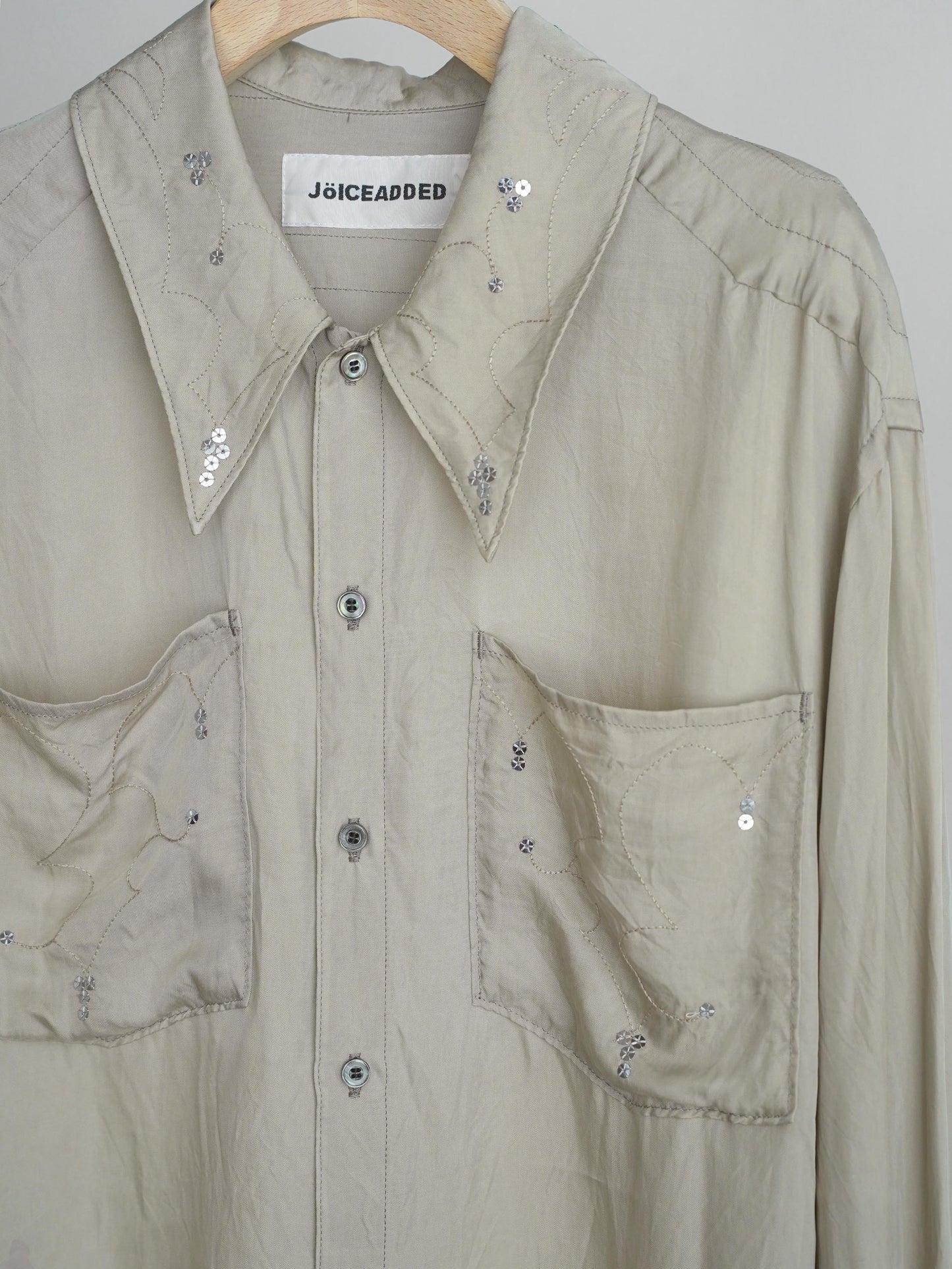Leaves Embroidered Shirt