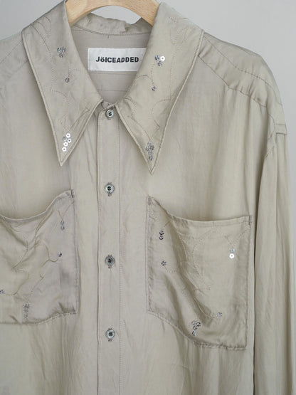 Leaves Embroidered Shirt