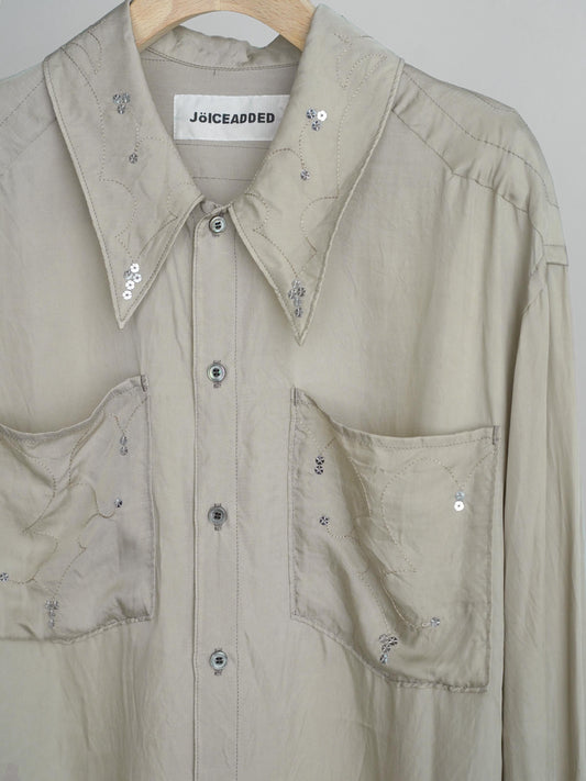 Leaves Embroidered Shirt