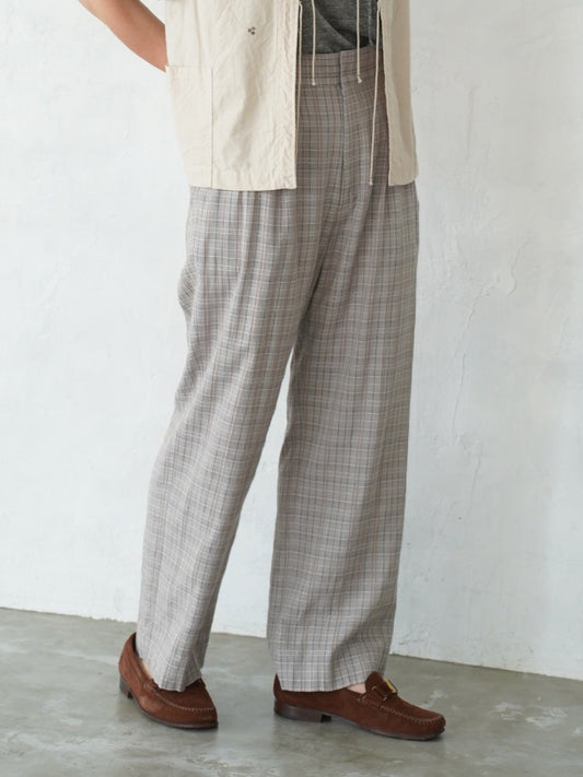 Line of Calm Trousers (Check)